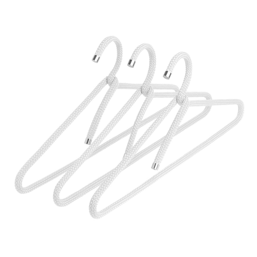 Peppermint Products Hanger | 3er Textil-KLEIDERBÜGEL-Set aus Seil | Rutschfester Designer-Bügel f. J