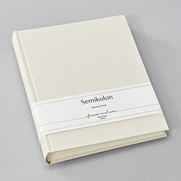 Semikolon 367182 Foto-Album Classic Medium Wedding Edition - 21,6x25,5 cm, 80 Seiten cremeweiss, 160