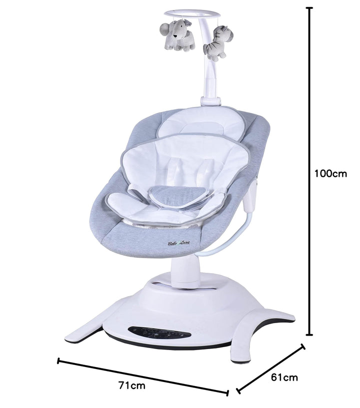 BEBE2LUXE ALPHA Babywippe, Elektrische Babyschaukel mit Musik, Nutzbar ab der Geburt bis ca. 6 Monat