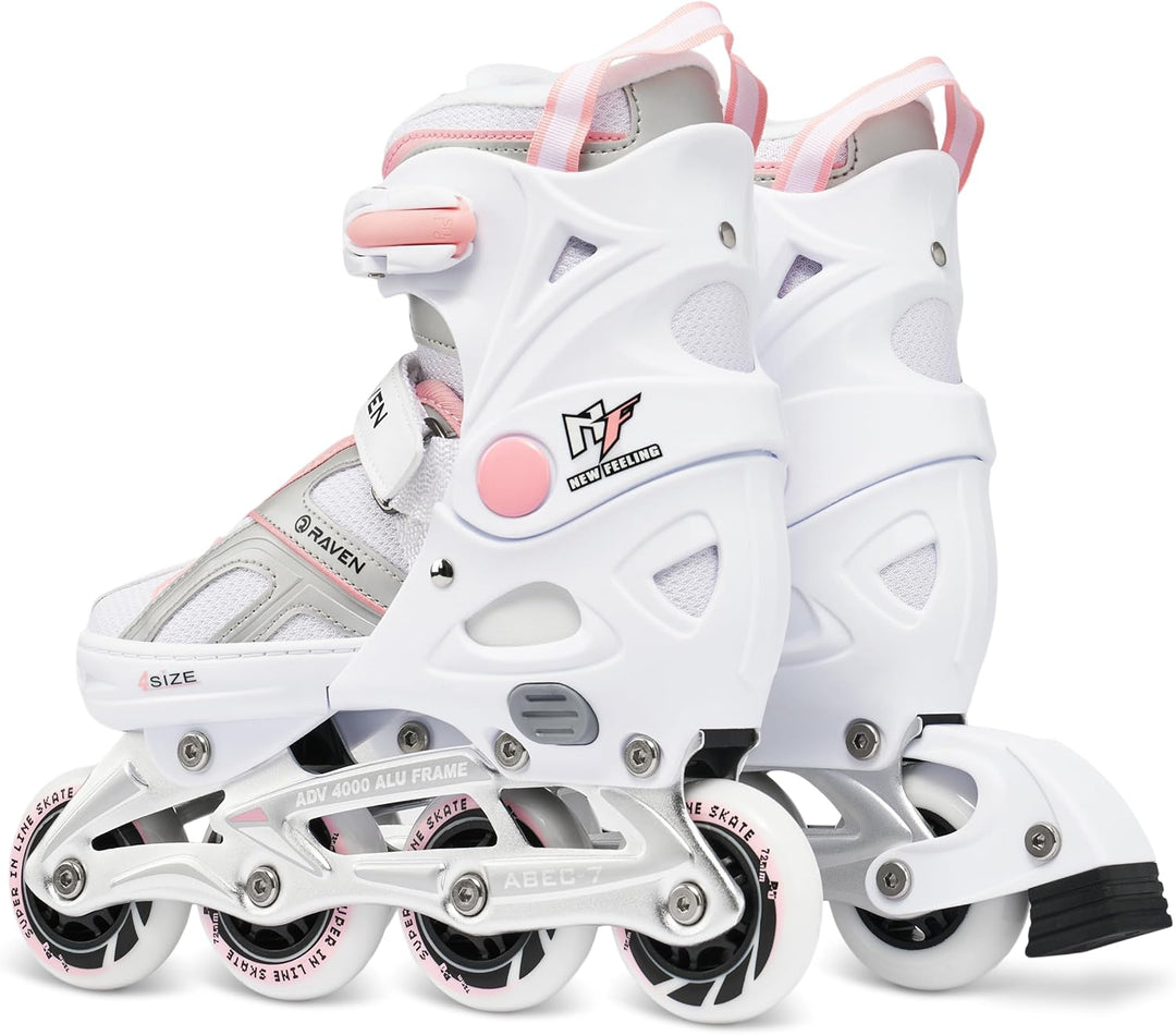 RAVEN Pulse Inline Skates Inliner für Kinder und Erwachsene OPTIONAL 2in1 mit Schlittschuhen verstel