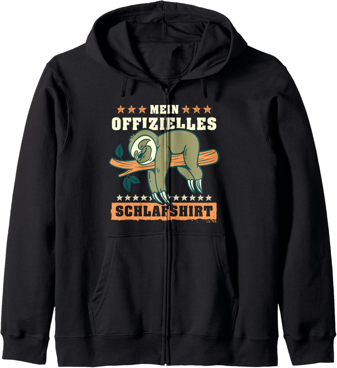 Mein Offizielles Schlafshirt, Pyjama Shirt, Faultier Kapuzenjacke