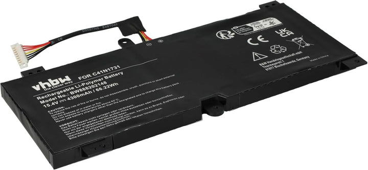 vhbw Akku kompatibel mit Asus Rog Strix Scar II GL704GW-DS76, Strix Scar II GL704GW-EV001T Notebook
