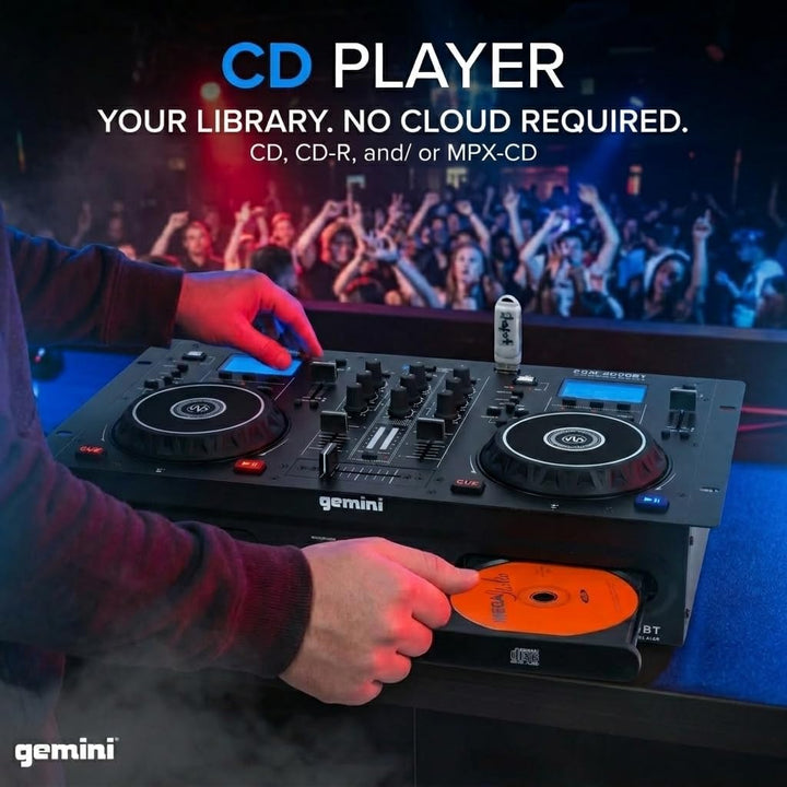 Gemini Sound CDM4000BT - DJ Doppel-CD-Player mit Bluetooth und USB
