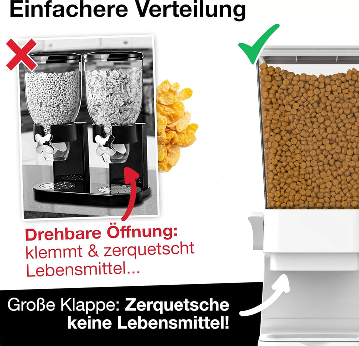 Müslispender mit Kapazität 5L - Spender für Cerealien, Cornflakes, Müsli, Pasta, Trockenfutter - Fut