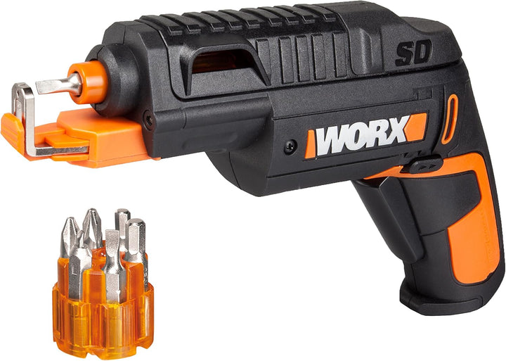 WORX WX255 Akkuschrauber mit automatischem Wechsel des Bit-Magazins & optionalem Schraubenhalter für