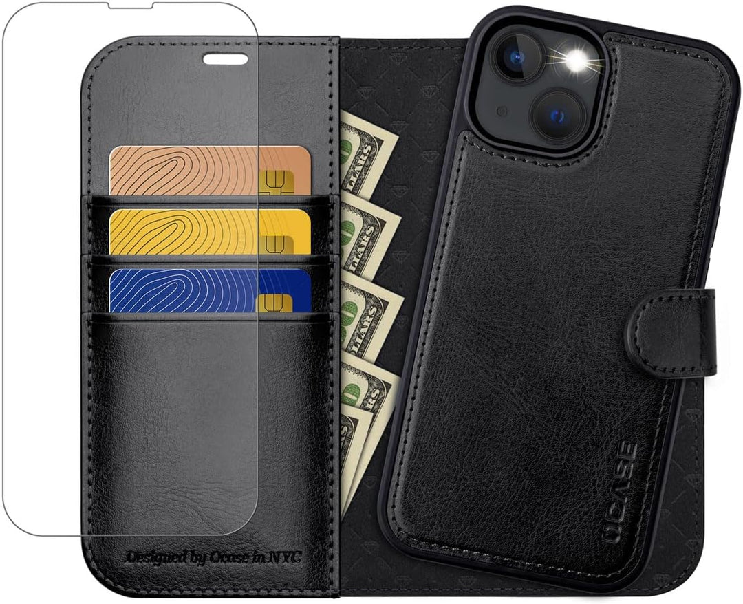 OCASE Hülle 14 Plus [Abnehmbare magnetische Hülle] [Kabelloses Laden] [Displayschutz] [Kartenfach] H