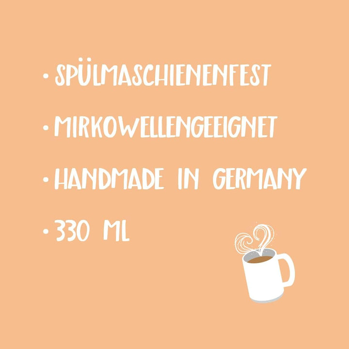 Hellweg Druckerei Huuraa Kaffeetasse FIKA Kaffeepause Schweden Geschenk Idee Keramik 330ml Kaffee-Be