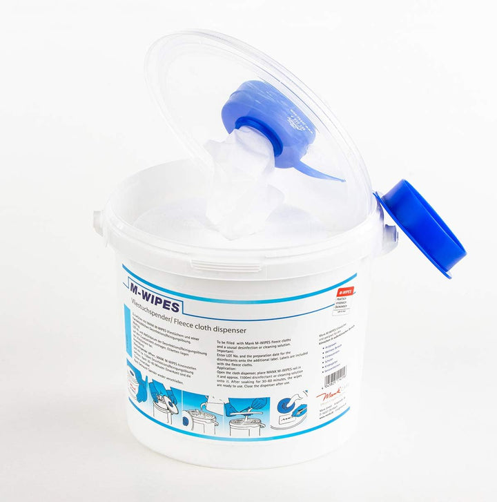 Reinigungstuch M-Wipes aus Spunlace ca. 200 Abrisse Weiss Vliesrolle im Spendereimer Wischtuch Reini