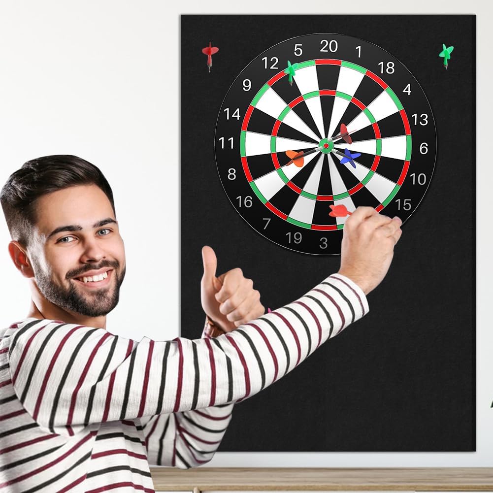 Dartboard-Wandschutz, Filz-Dartboard-Wandschutz, Wandumrandung für Dartboard-Rückseite, Selbstkleben