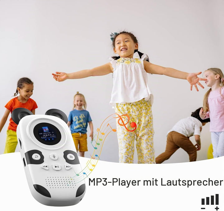 RUIZU MP3-Player mit Lautsprecher für Kinder Cute Panda 1,5-Zoll-TFT-Bildschirm 16 GB Unterstützung
