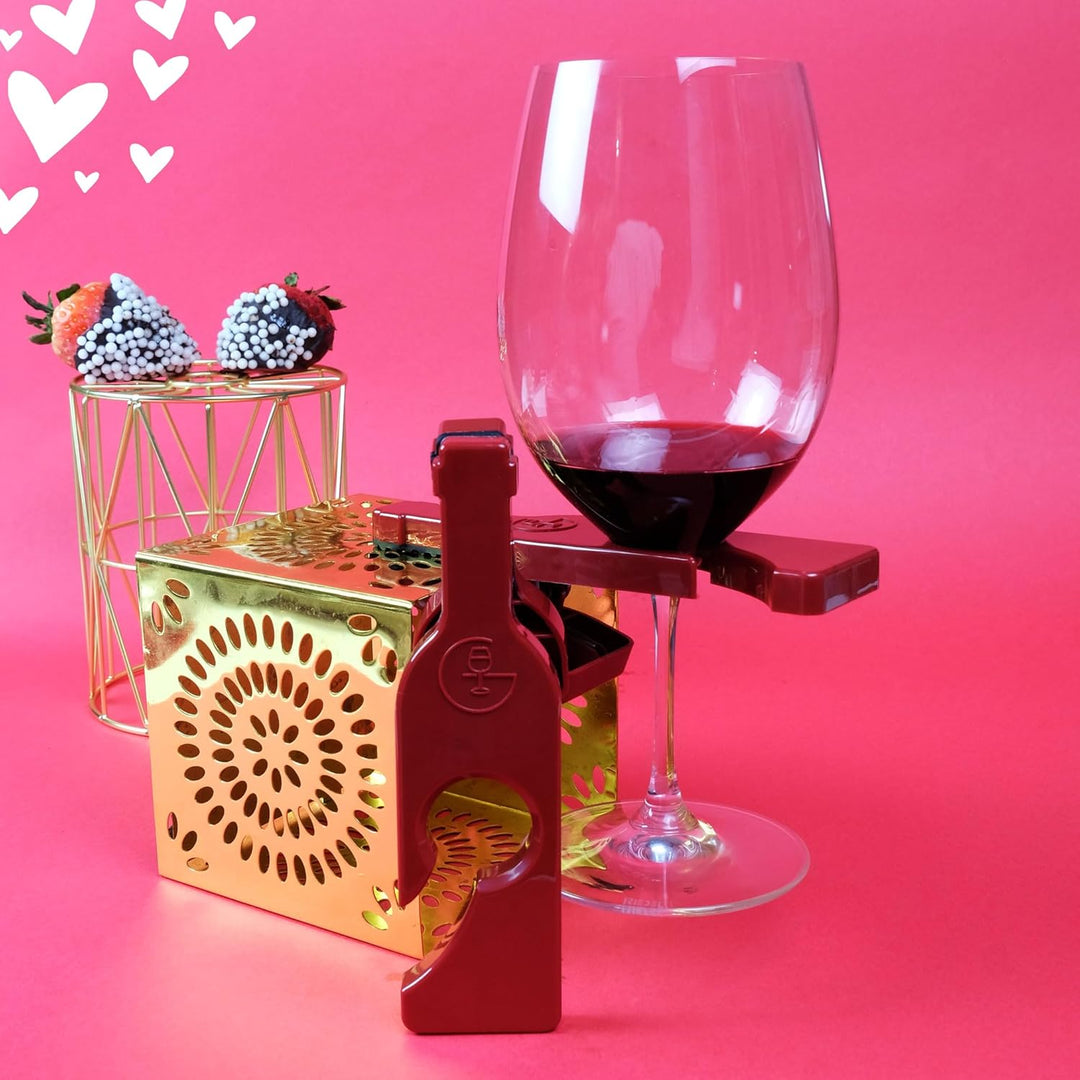 WINEGRASP Cheers! Weinglashalter mit Stiel für Adirondack & Campingstühle, Picknicktische und Terras