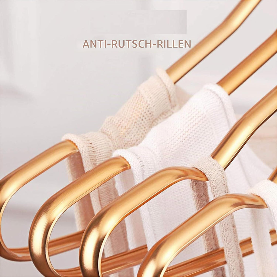 20 Stück Kleiderbügel aus Metall,41cm Leichte Aluminum Eisen Kleiderbügel,Belastbar mit Schwerer Kle