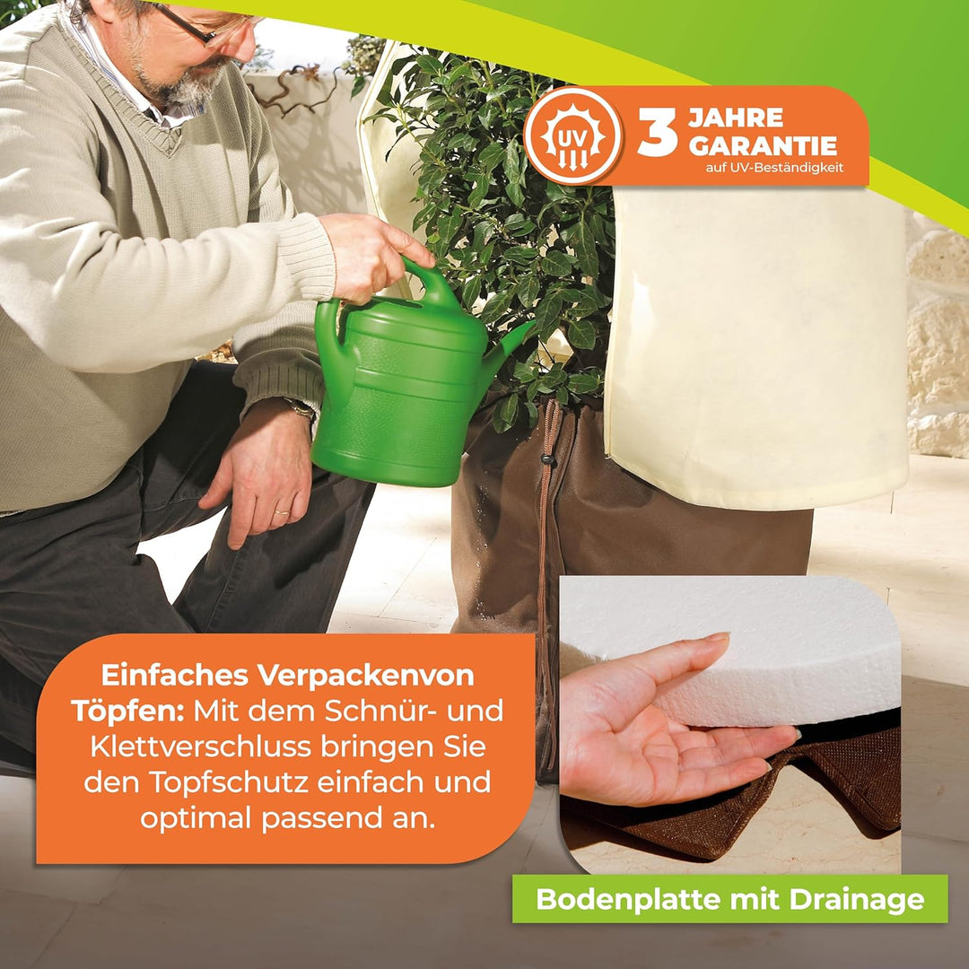 BioGreen Topfschutz XXL Ø 85 x H 90 cm | Pflanztopfschutz &amp; Winterschutz für grosse Pflanzgefässe |
