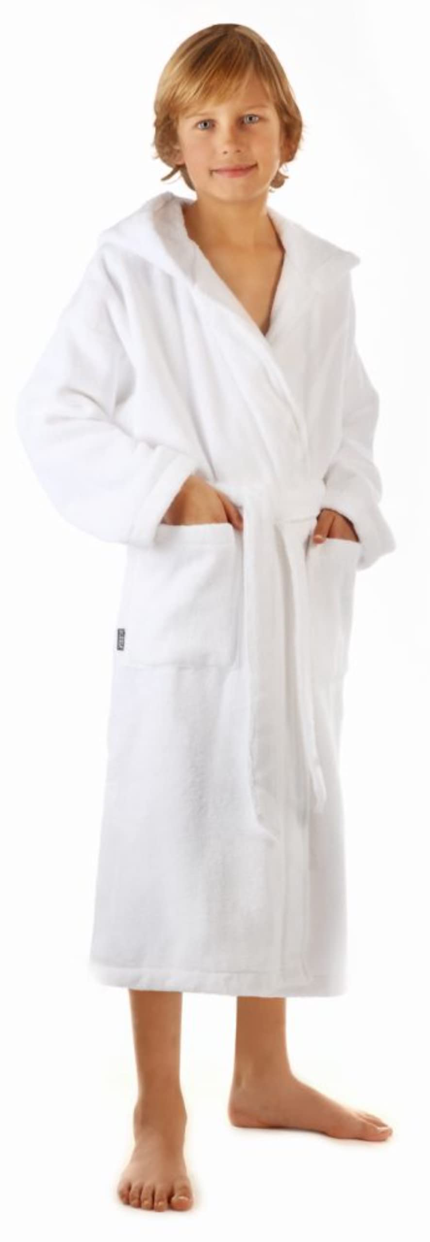 Egeria 509001 Maurice Kinder Jugend Bademantel, Baumwolle, 35 x 31 x 10 cm, Weiss Weiss 176, Weiss 1