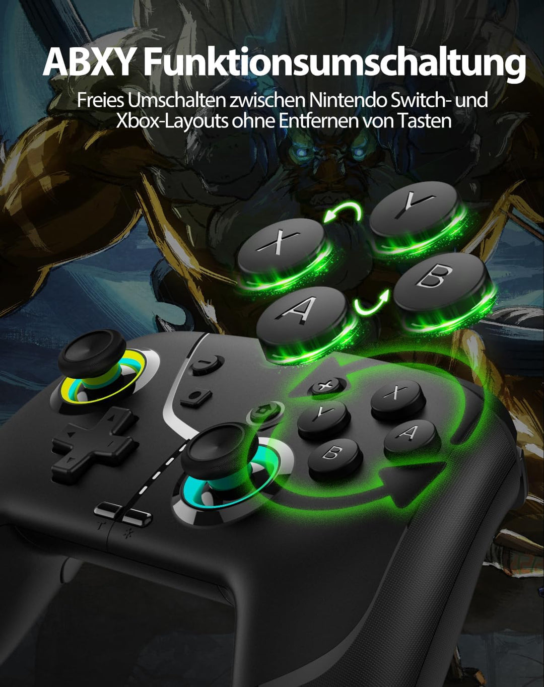 Switch Controller, Game Controller, Switch Pro Gamepad, 4 Vibrationsmodi, 3 Turbo-Modi, kompatibel i