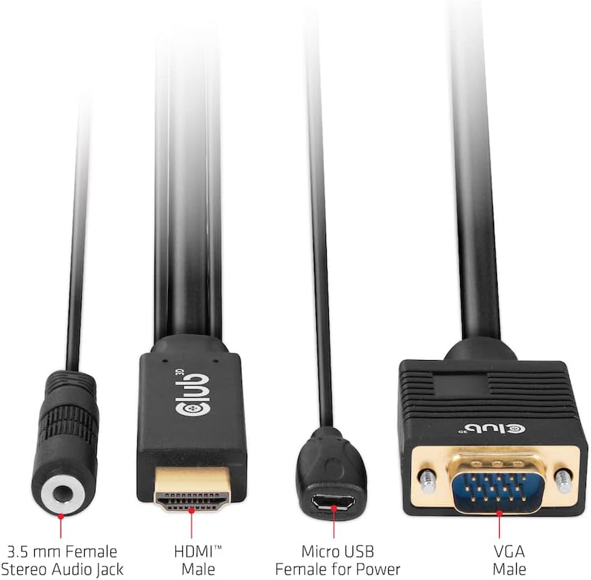 Club3D CAC-1712 HDMI™ auf VGA Kabel St./St. 2m 28AWG, CAC-1712