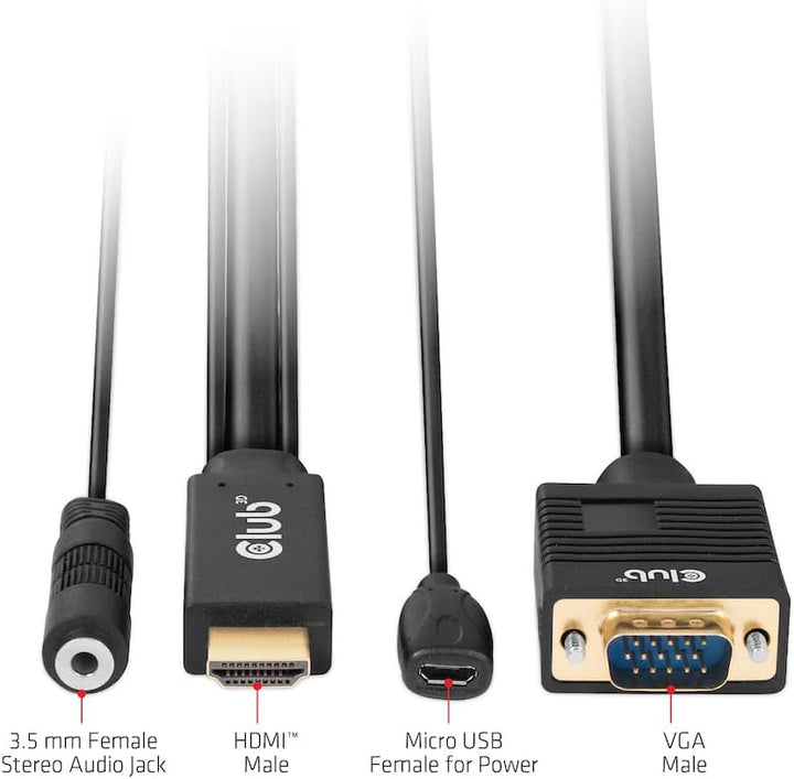 Club3D CAC-1712 HDMI™ auf VGA Kabel St./St. 2m 28AWG, CAC-1712
