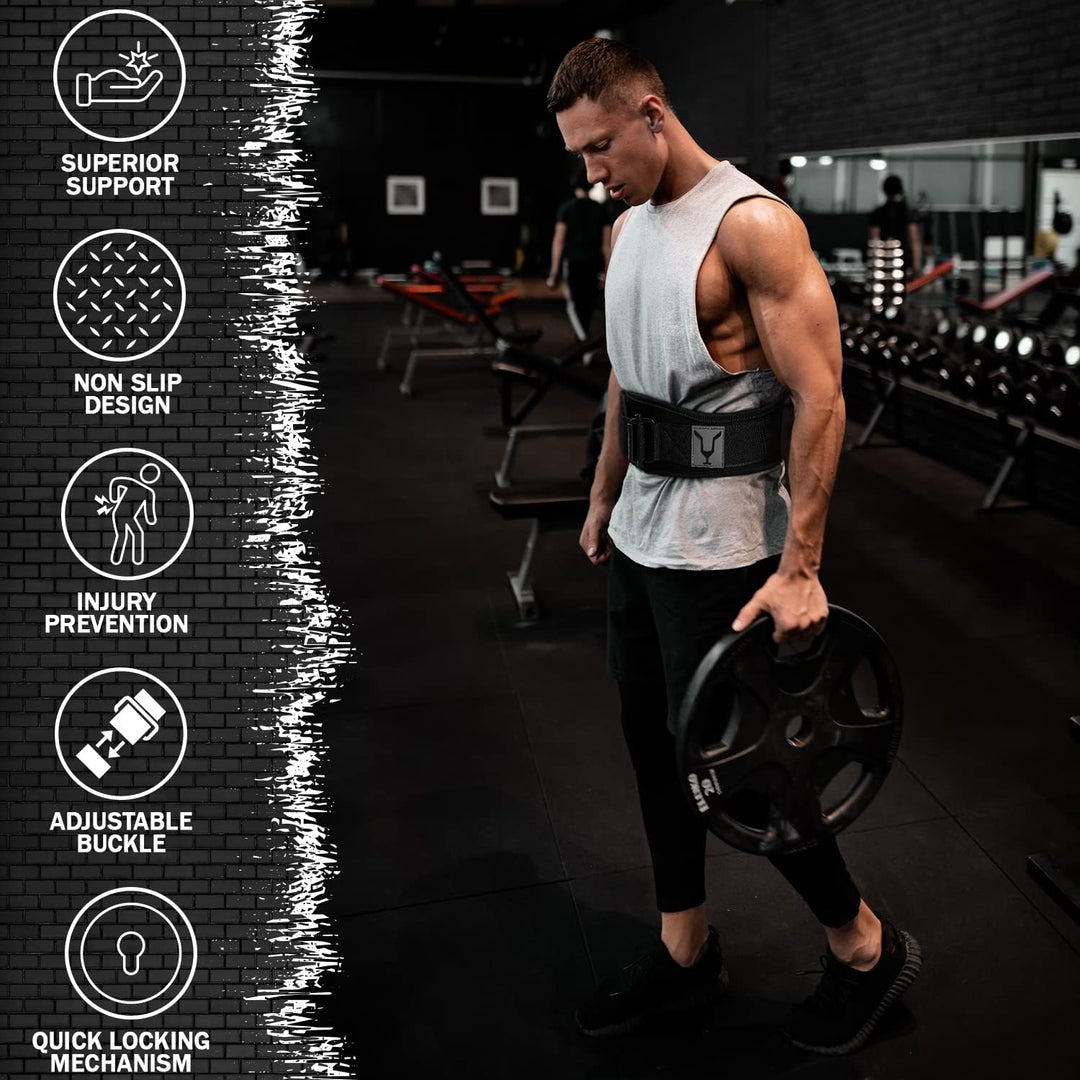 JAG Gewichthebergürtel Herren und Damen - Auto Lock Lifting Belt mit Zughilfen Bodybuilding für Kraf