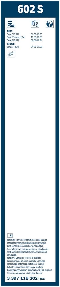 Bosch Scheibenwischer Twin Spoiler 602S, Länge: 600mm/600mm – Set für
