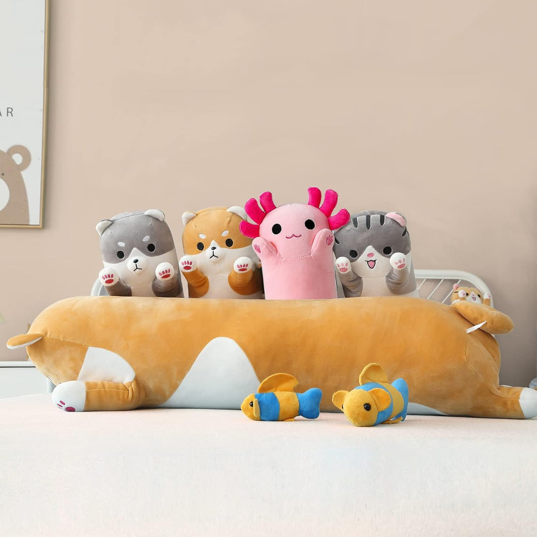 shownicer Plüschtier Axolotl Kuscheltier Stofftier Kawaii Axolotl Plüsch Kissen Spielzeug Axolotl Wu