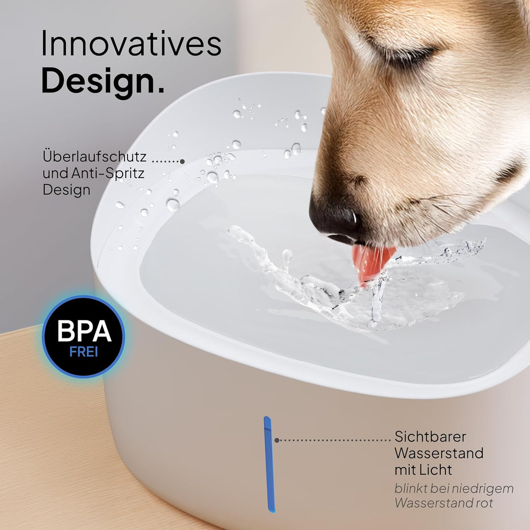 Pretty PAW® Trinkbrunnen für Hunde I Super leiser Hunde Trinkbrunnen mit 7 Liter Wassertank I BPA-fr