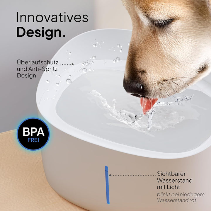 Pretty PAW® Trinkbrunnen für Hunde I Super leiser Hunde Trinkbrunnen mit 7 Liter Wassertank I BPA-fr