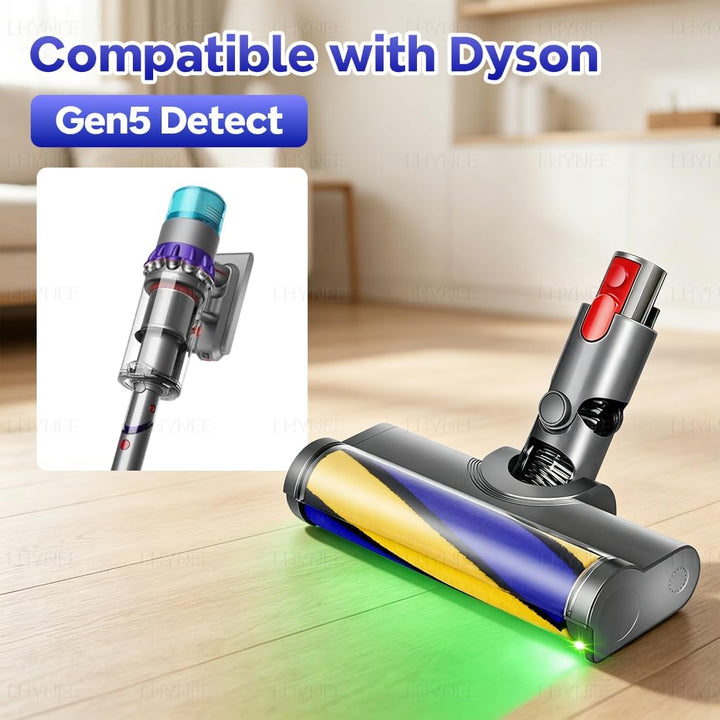 Bürstenkopf mit LED-Beleuchtung für Staubdetektionsfunktion,Kompatibel für Dyson Gen5 Detect Staubsa