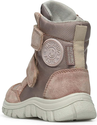 NATURINO GEMINAE 2 WP-Stiefel aus Veloursleder und Stoff 23 EU Rosa, 23 EU Rosa