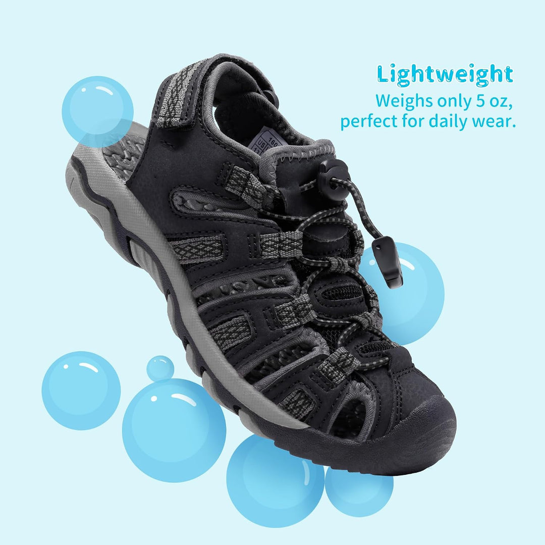 DREAM PAIRS Jungen Mädchen Sandalen Sommer Geschlossene Sport Turnschuhe Klettverschluss Sportliche