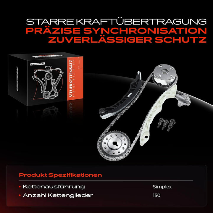 Frankberg Steuerkettensatz Nockenwellenversteller Kompatibel mit Fortwo Cabrio 451 1.0L 2007-Heute B