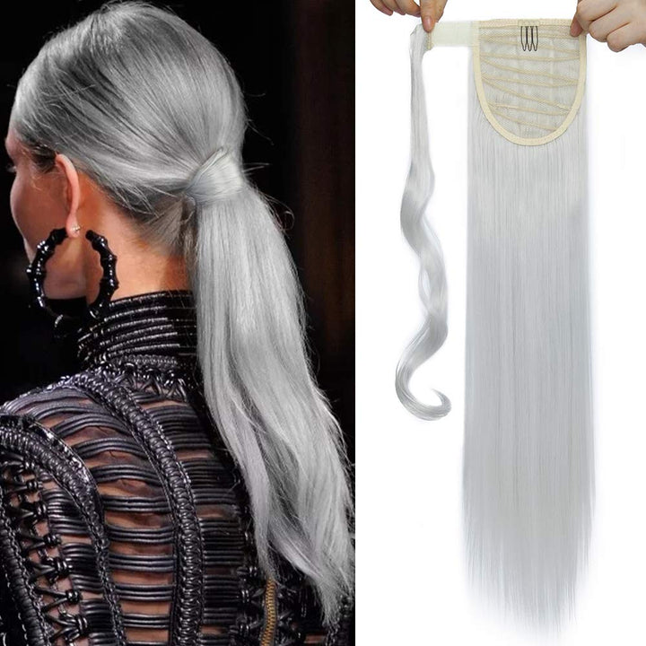 SEGO Ponytail Clip in Pferdeschwanz Extension Haarteil Haarverlängerung Zopf Hair Piece gewellt Wavy