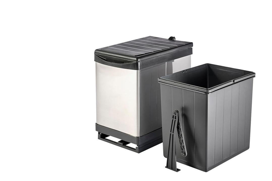 Aspira Home Ausziehbarer Küchen Mülleimer „Müllomatik PRO 1 MINI“ | Volumen: 12l | Mülltrennsystem |