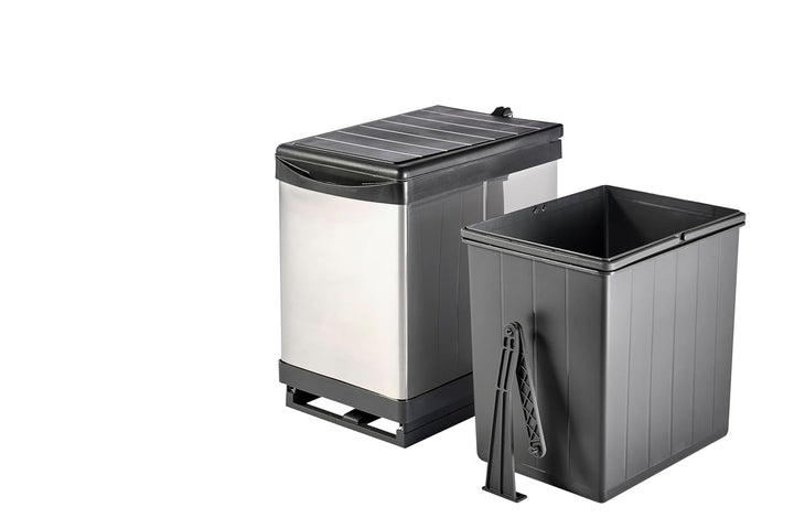 Aspira Home Ausziehbarer Küchen Mülleimer „Müllomatik PRO 1 MINI“ | Volumen: 12l | Mülltrennsystem |