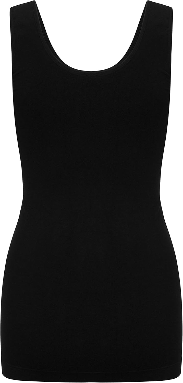 UnsichtBra 3er Pack Shape Damen Unterhemden Longshirt | Basic Wohlfühl Mikrofaser Damen Top ohne Büg