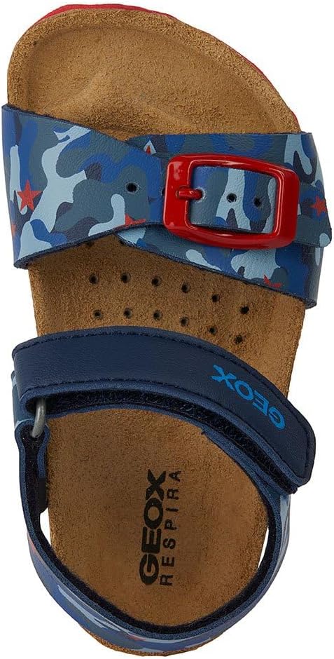 Geox Jungen B Chalki Boy Sandale 21 EU Navy Red, 21 EU Navy Red