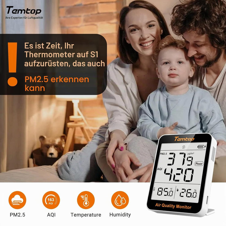 Temtop Luftqualität Monitor PM2.5 Monitor