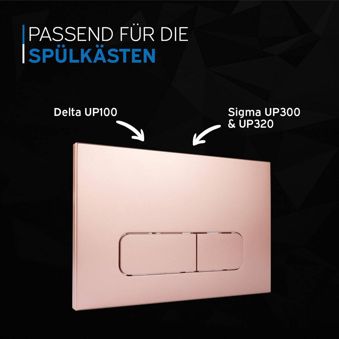 kör4u Betätigungsplatte für Geberit Spülkasten Sigma UP300, UP320 und Delta UP100, abgerundete Taste