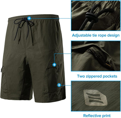 Santic Radlerhose für Herren, Mountainbike oder Fahrrad, mit gepolstertem Höschen, für Herren – Bode