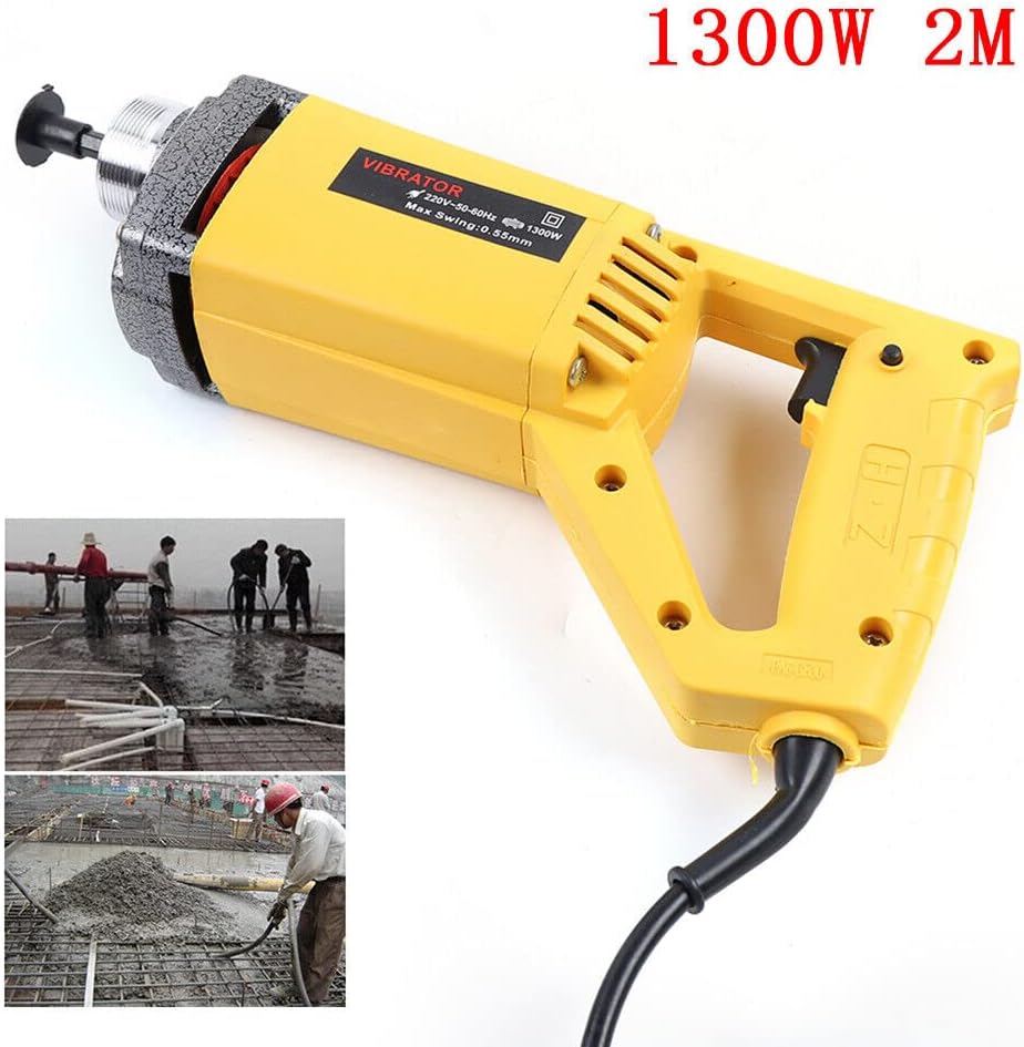 Betonrüttler Flaschenrüttler Mit 2m Schlauch 1300w Rüttelflasche Innenrüttler Dauerbetrieb 4000 U/mi