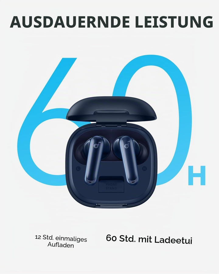 soundcore P40i by Anker, Wireless Earbuds mit Noise Cancelling, Adaptive Geräuschunterdrückung, Bass