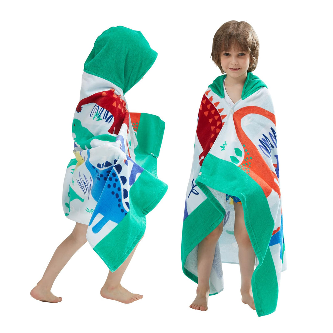 BANGSAUR Kinder-Badetuch mit Kapuze, 100% Baumwolle, 127x 76cm Wickel, Kinder, Kleinkinder, Mädchen,