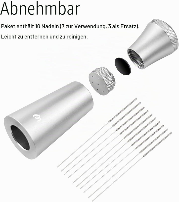 Wdt Tool, Aluminium Wdt Tool Espresso mit Ständer, Kaffee Distributor mit 7 0.3mm Dickem Edelstahl E