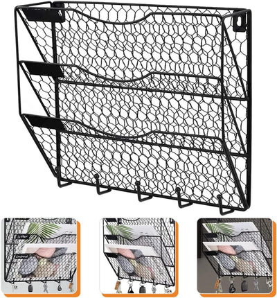 DOITOOL Zeitschriftenhalter Wand für Halter Organisator Zeitschriften Literatur Ordner Ordner Metall