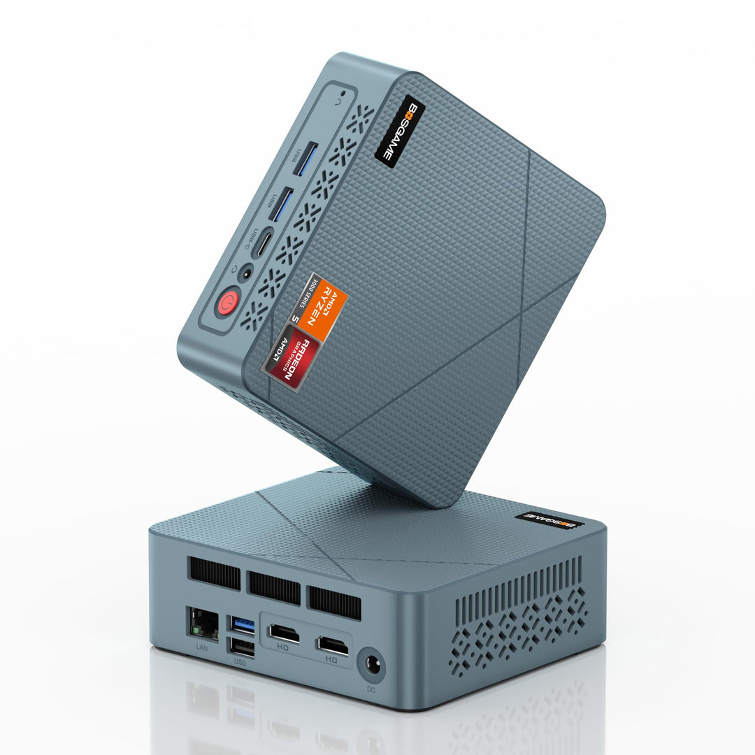 BOSGAME E2 Windows 11 Pro Business Mini-PC AMD Ryzen 5 3550H, 4 Kerne, 8 Threads, bis zu 3,7 GHz, 16