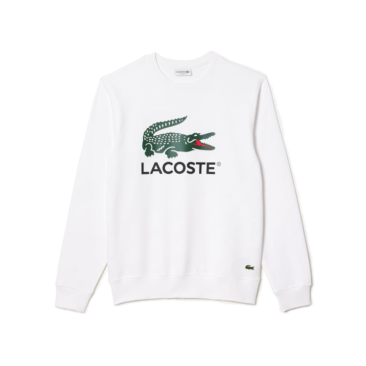 Lacoste Herren Sweatshirt SH1281, Männer Pullover,sportlicher Sweater,Logo M Weiss, M White (001)