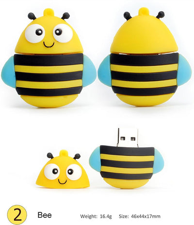LEIZHAN 16GB*5 USB-Stick Hochgeschwindigkeits-Silikon Memory Stick Cartoon Speicherstick Flash-Speic