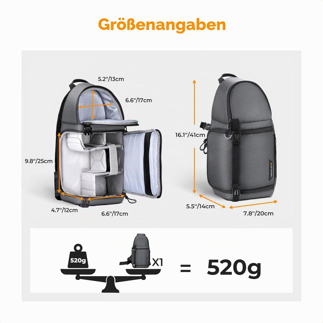 K&amp;F CONCEPT Kamera-Umhängetasche, Wasserdichte Kameratasche, Fotografie tägliche Reise Camera Bag,Ta