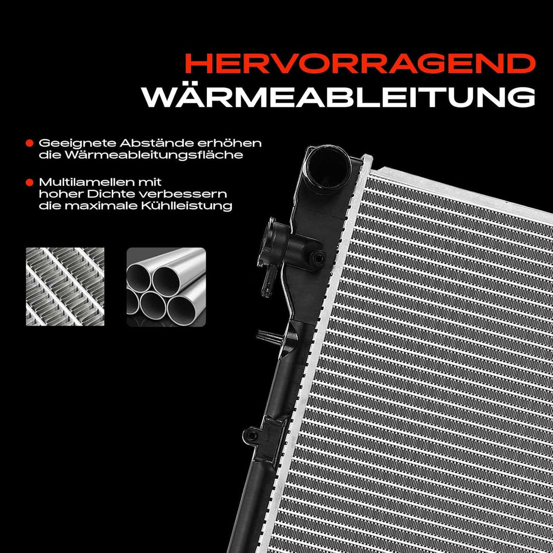 Frankberg Kühler Wasserkühler Motorkühler Schaltgetriebe/Automatikgetriebe Vorderachse Kompatibel mi