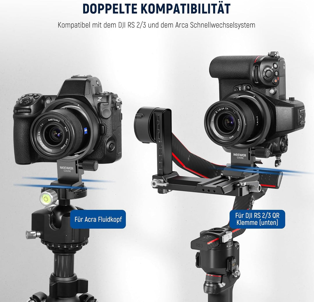 Neewer Drehbare Kragenhalterungsplatte für Nikon Z8 Z7 II Z6 II Z5 FTZ II Adapter, schnelle horizont