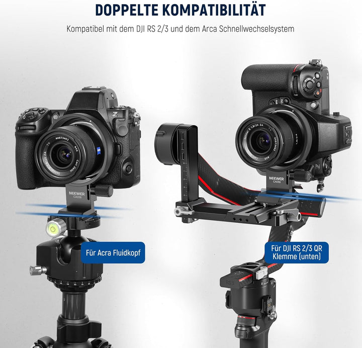 Neewer Drehbare Kragenhalterungsplatte für Nikon Z8 Z7 II Z6 II Z5 FTZ II Adapter, schnelle horizont